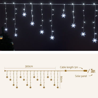 Jingle Jollys Christmas Lights 80 LED 3M Icicle Light Snow Decorations - ShopFrenzy