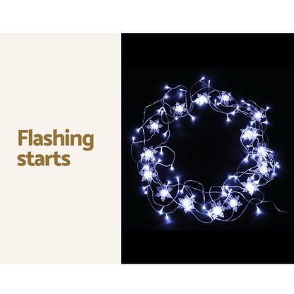 Jingle Jollys Christmas Lights 80 LED 3M Icicle Light Snow Decorations - ShopFrenzy