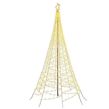 3.6M Christmas Tree 800 LED Solar Net Lights Jingle Jollys - ShopFrenzy