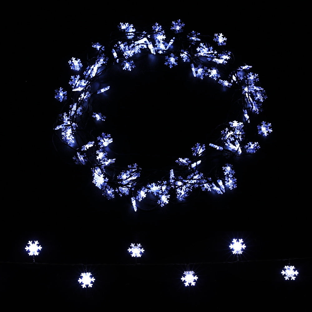 Jingle Jollys Christmas Lights 100 LED 10M String Light Snow Decorations - ShopFrenzy