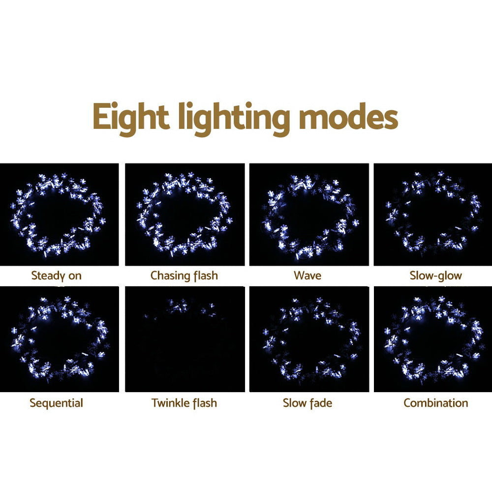 Jingle Jollys Christmas Lights 100 LED 10M String Light Snow Decorations - ShopFrenzy