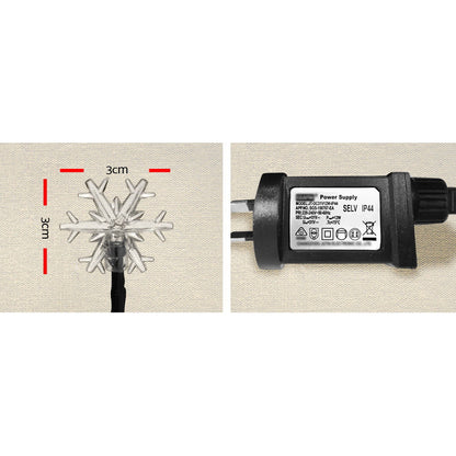 Jingle Jollys Christmas Lights 100 LED 10M String Light Snow Decorations - ShopFrenzy