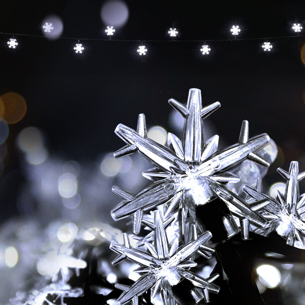 Jingle Jollys Christmas Lights 100 LED 10M String Light Snow Decorations - ShopFrenzy