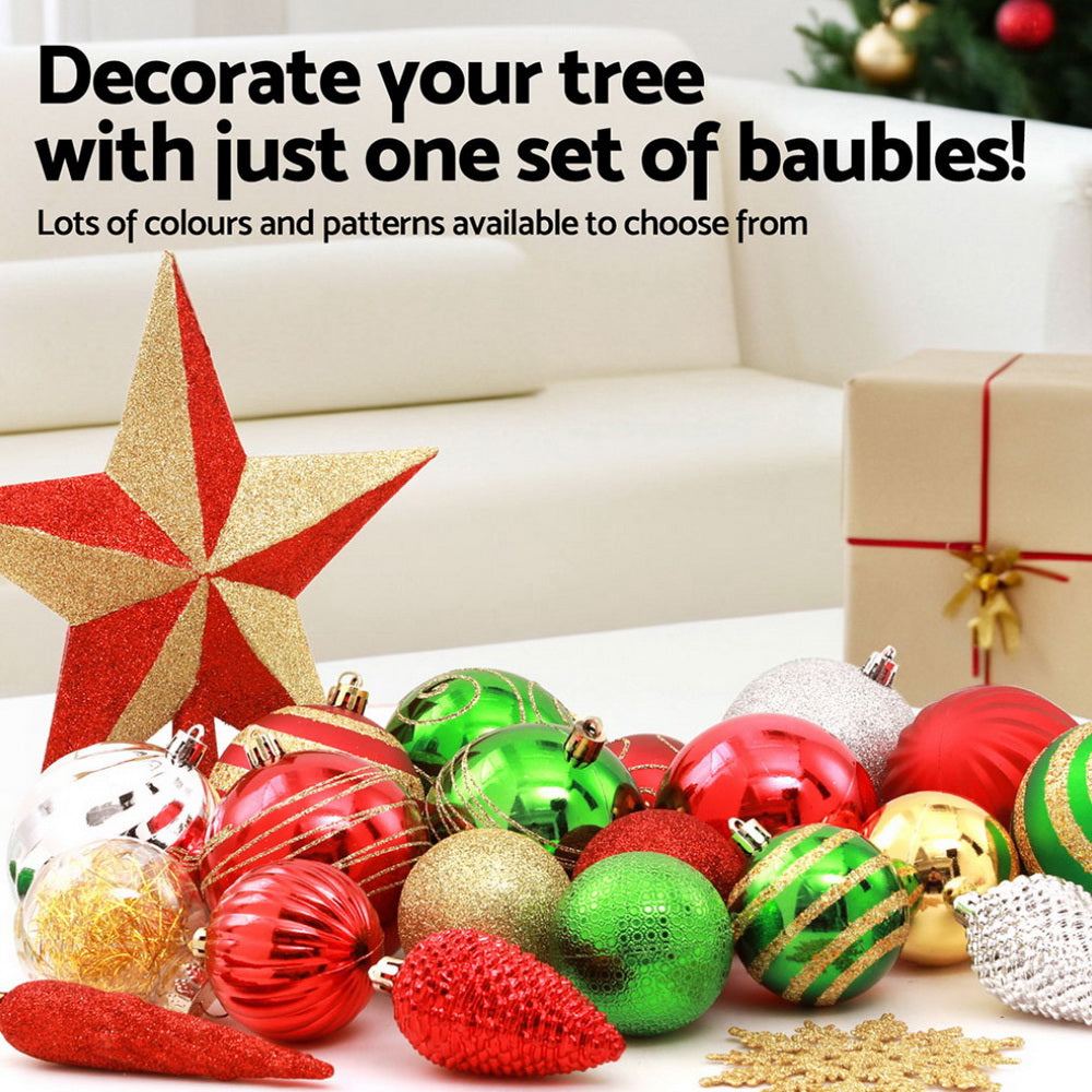 Jingle Jollys 155pcs Christmas Tree Decorations Set Baubles Ornaments Party - ShopFrenzy