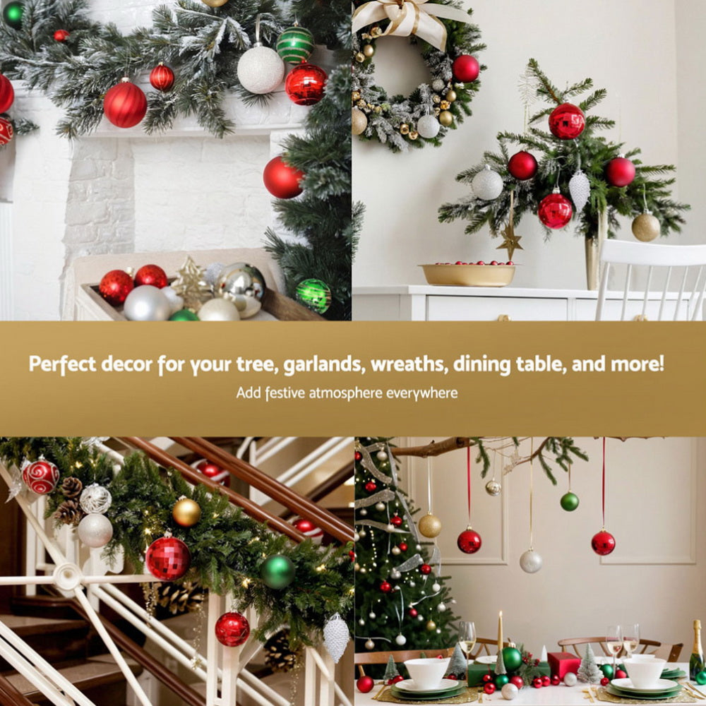 Jingle Jollys 155pcs Christmas Tree Decorations Set Baubles Ornaments Party - ShopFrenzy