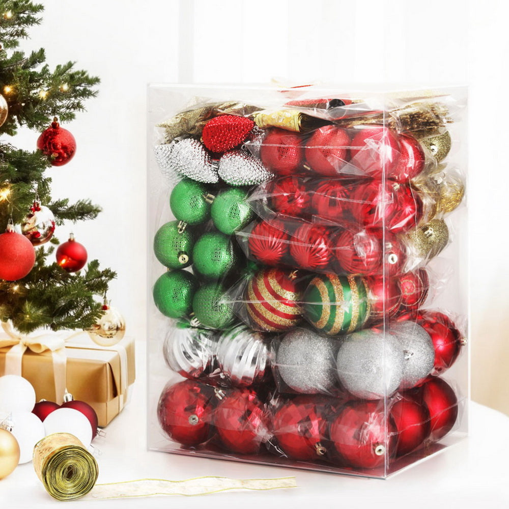 Jingle Jollys 155pcs Christmas Tree Decorations Set Baubles Ornaments Party - ShopFrenzy