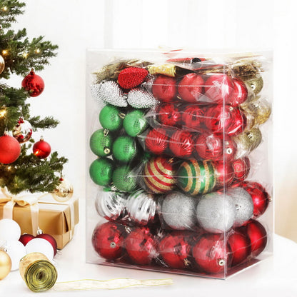 Jingle Jollys 155pcs Christmas Tree Decorations Set Baubles Ornaments Party - ShopFrenzy