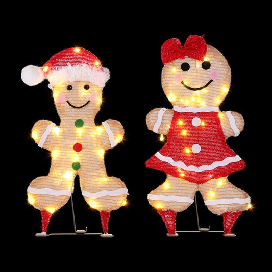 30 LED Christmas Lights Gingerbread Motif Fairy Light Decoration Jingle Jollys - ShopFrenzy