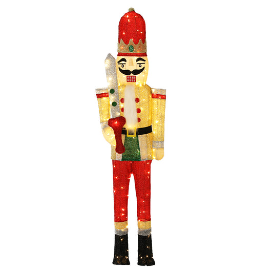 Jingle Jollys Christmas Lights 170cm Nutcracker 180 LED Fairy Light Decorations - ShopFrenzy