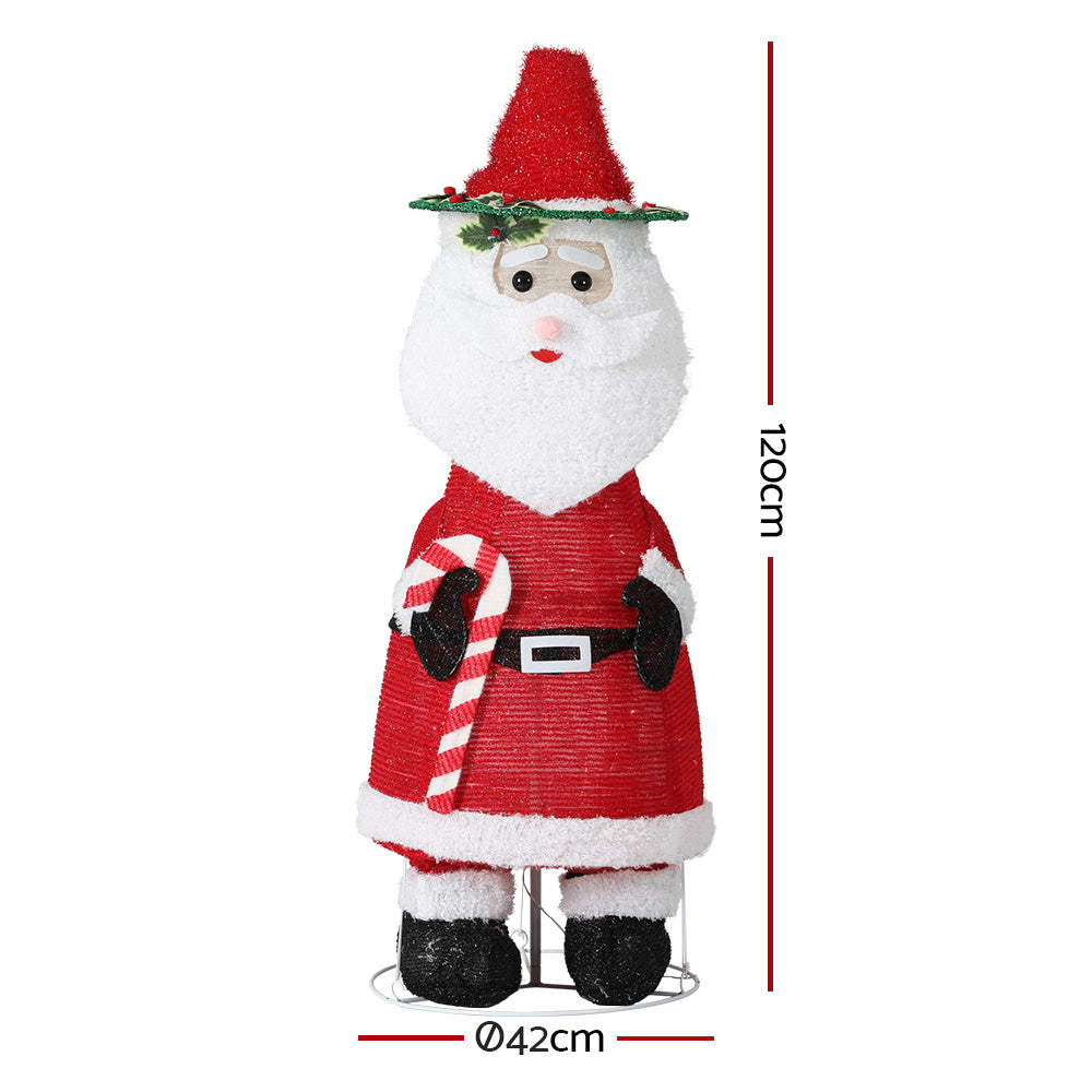 Jingle Jollys Christmas Lights 96 LED 120cm Fairy Light Santa Decorations - ShopFrenzy
