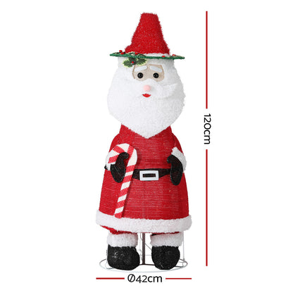 Jingle Jollys Christmas Lights 96 LED 120cm Fairy Light Santa Decorations - ShopFrenzy