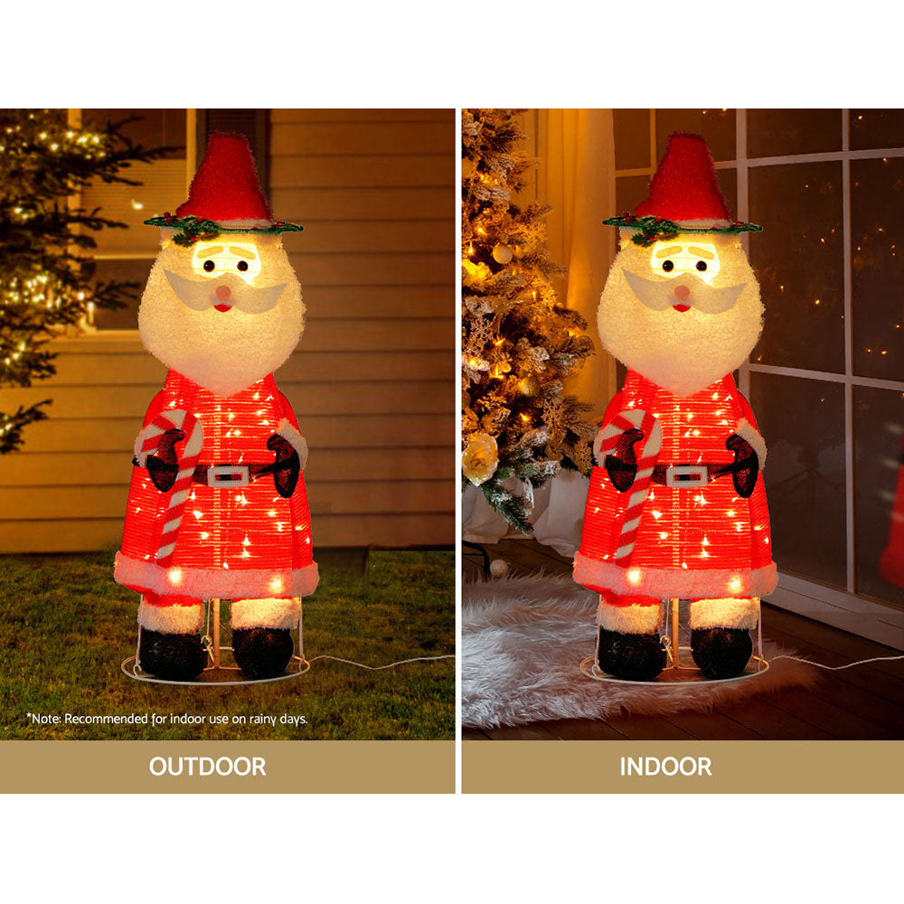 Jingle Jollys Christmas Lights 96 LED 120cm Fairy Light Santa Decorations - ShopFrenzy