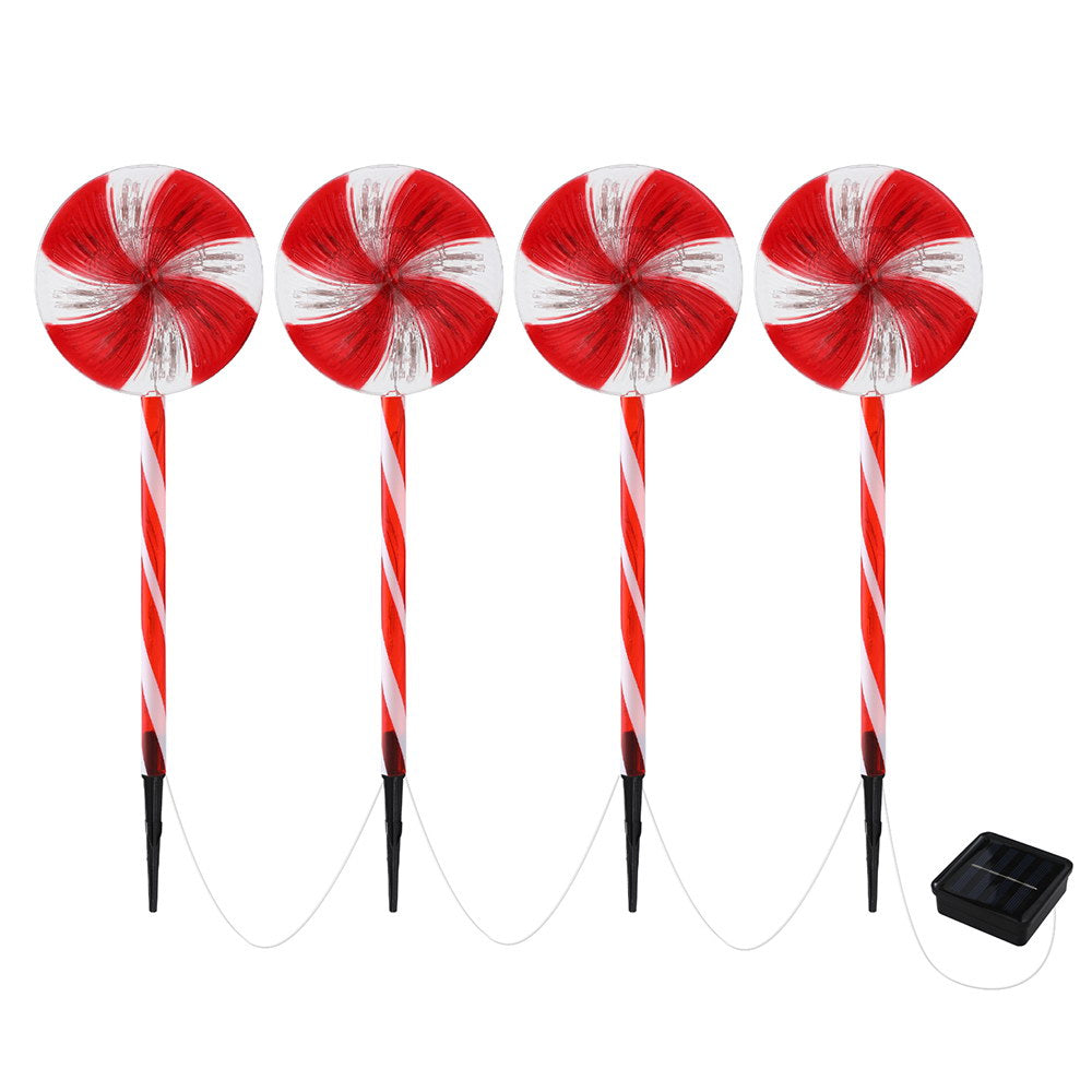 4 PCS Christmas Lights Path Ground Light Garden Decoration 112 LED Jingle Jollys - ShopFrenzy
