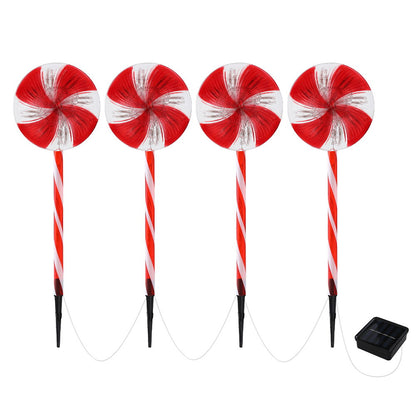4 PCS Christmas Lights Path Ground Light Garden Decoration 112 LED Jingle Jollys - ShopFrenzy