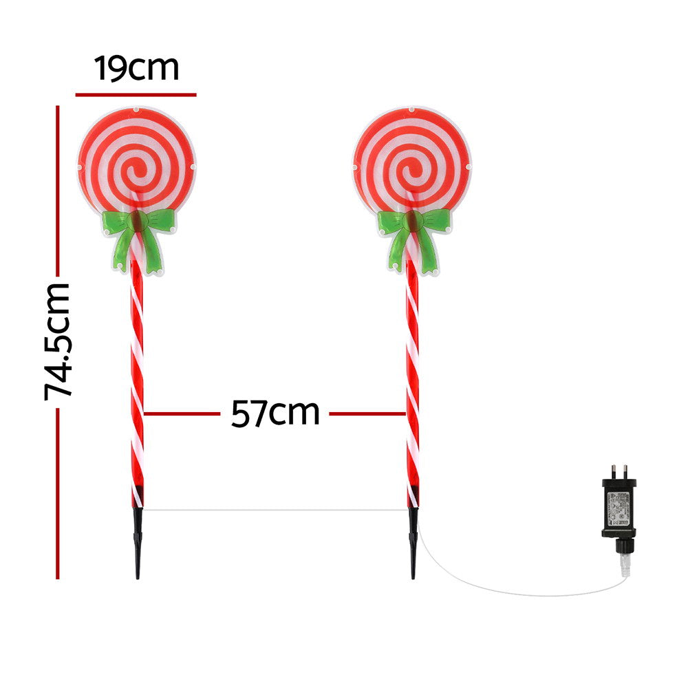 4 PCS Christmas Lights Path Ground Light Garden Decorations 68 LED Jingle Jollys - ShopFrenzy