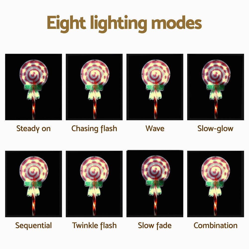 4 PCS Christmas Lights Path Ground Light Garden Decorations 68 LED Jingle Jollys - ShopFrenzy