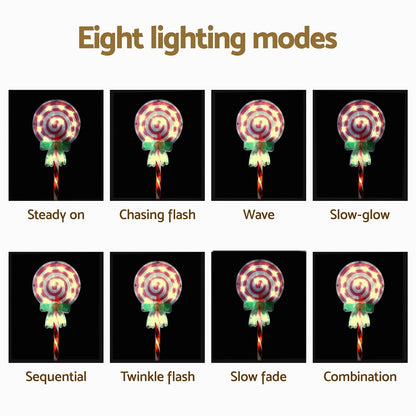 4 PCS Christmas Lights Path Ground Light Garden Decorations 68 LED Jingle Jollys - ShopFrenzy