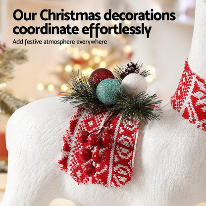 Jingle Jollys Christmas Reindeer 60cm Glitter Deer Ornaments Party Decorations - ShopFrenzy
