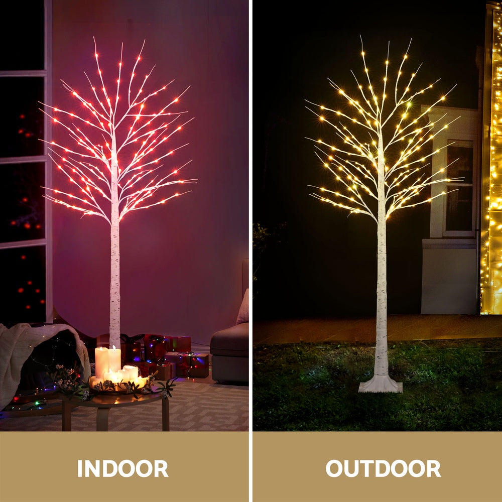 1.7M Christmas Tree 120 RGB LED Lights Jingle Jollys - ShopFrenzy