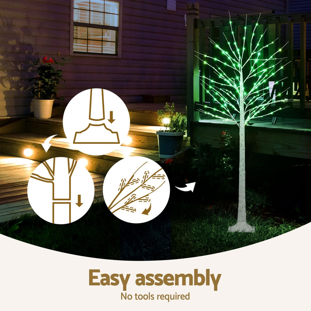 1.7M Christmas Tree 120 RGB LED Lights Jingle Jollys - ShopFrenzy