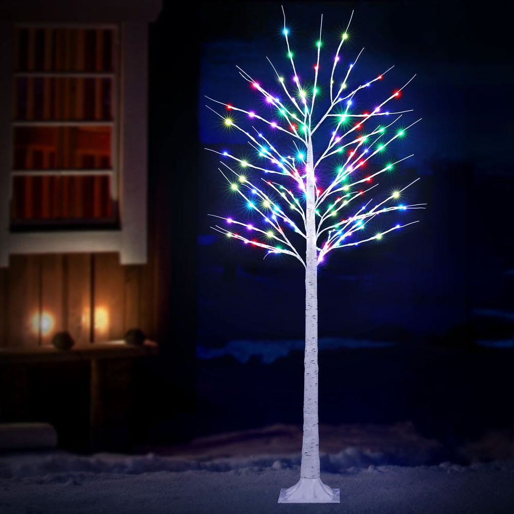 1.7M Christmas Tree 120 RGB LED Lights Jingle Jollys - ShopFrenzy