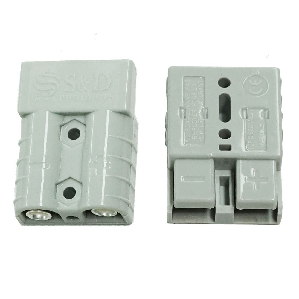 20x Anderson Style Plug connector 50AMP Caravan Trailer Solar 6AWG GREY - ShopFrenzy