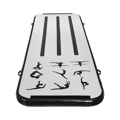 Everfit 3M Air Track Gymnastics Tumbling Mat Exercise Cheerleading Unique Black - ShopFrenzy