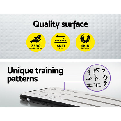 Everfit 3M Air Track Gymnastics Tumbling Mat Exercise Cheerleading Unique Black - ShopFrenzy