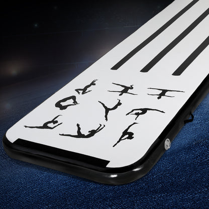 Everfit 3M Air Track Gymnastics Tumbling Mat Exercise Cheerleading Unique Black - ShopFrenzy