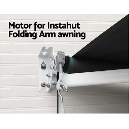 Instahut 230V Folding Arm Awning Replacement Motor with remote 40NM - ShopFrenzy