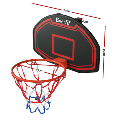 Everfit 38" Basketball Hoop Backboard Door Wall Mounted Ring Net Sports Kids - ShopFrenzy