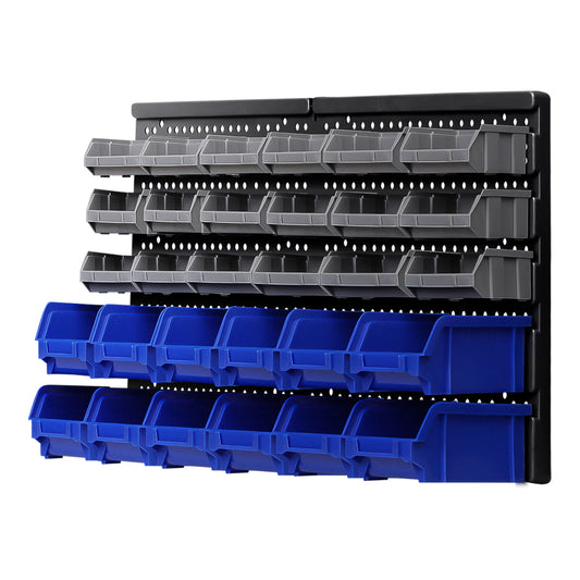 Giantz 30 Storage Bin Rack Wall Mounted - ShopFrenzy
