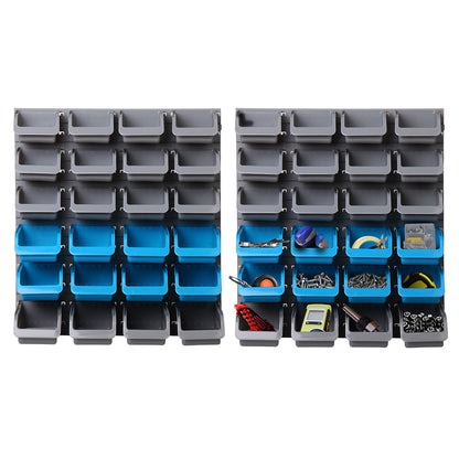 Giantz 48 Storage Bin Rack Wall Mounted Steel Board - ShopFrenzy