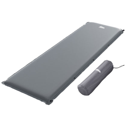 Weisshorn Self Inflating Mattress Camping Sleeping Mat Air Bed Pad Single Grey - ShopFrenzy