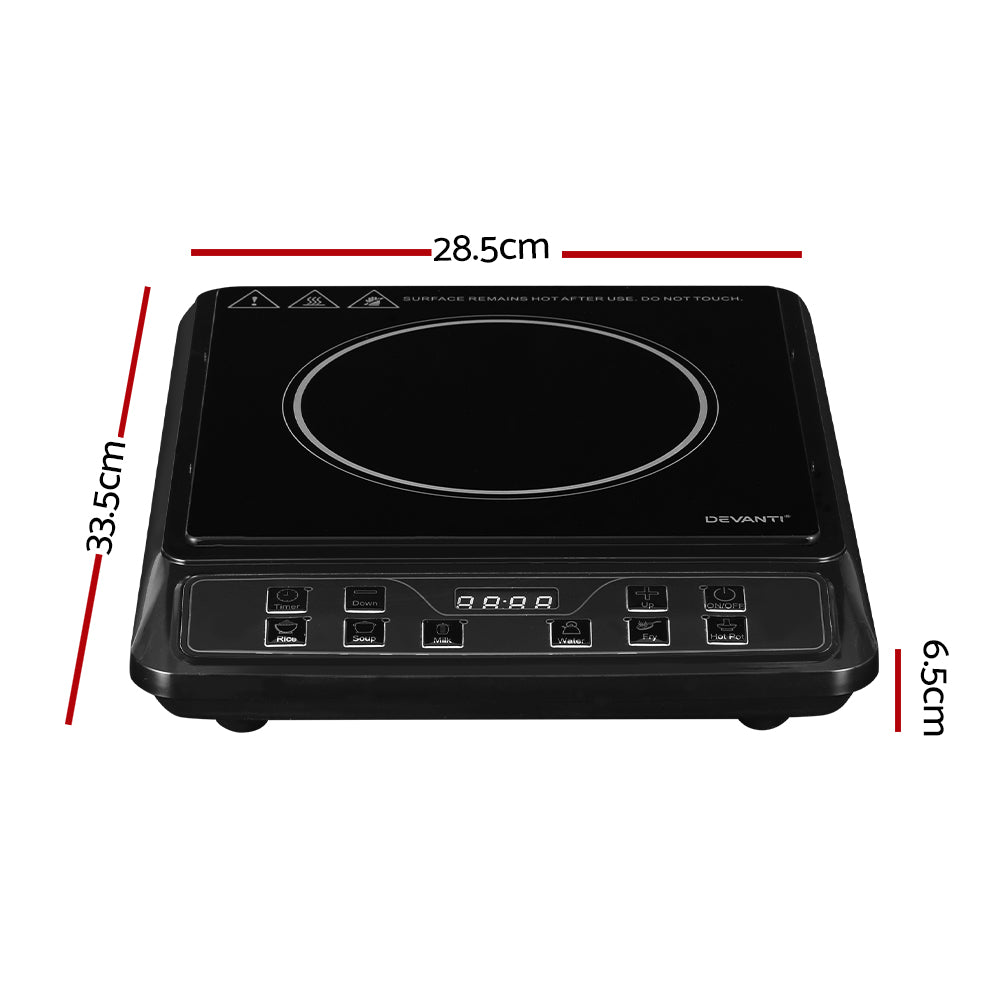 Devanti Induction Cooktop 30cm Portable Cooker - ShopFrenzy