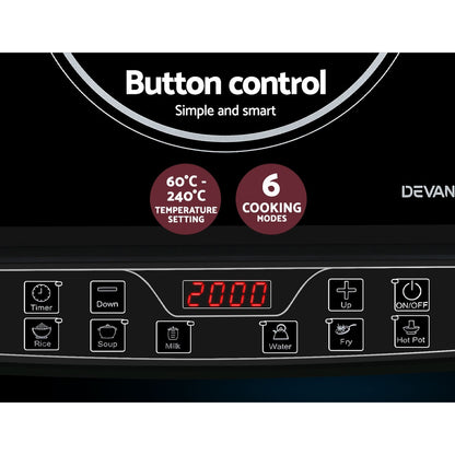 Devanti Induction Cooktop 30cm Portable Cooker - ShopFrenzy