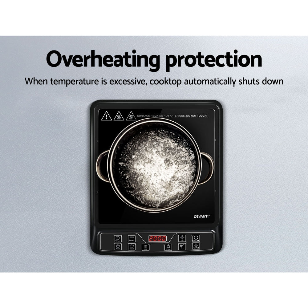 Devanti Induction Cooktop 30cm Portable Cooker - ShopFrenzy