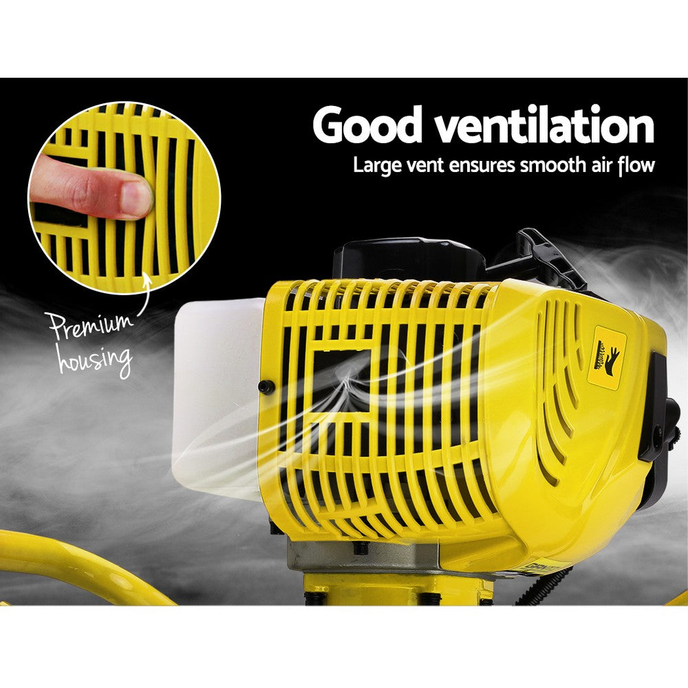 Giantz 80CC Post Hole Digger Motor Only Petrol Engine Yellow - ShopFrenzy
