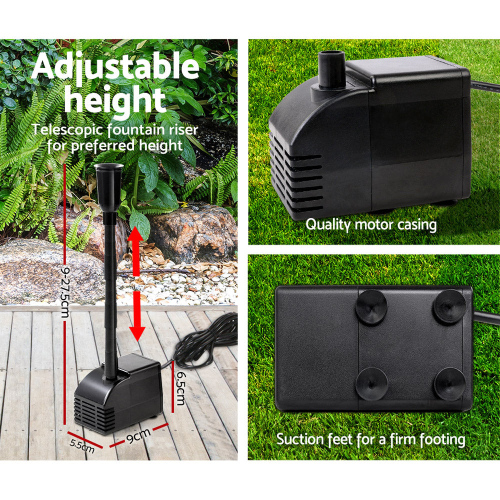 Gardeon Solar Pond Pump Submersible Water Fountain Kit with 2 Panels 7.2FT - ShopFrenzy