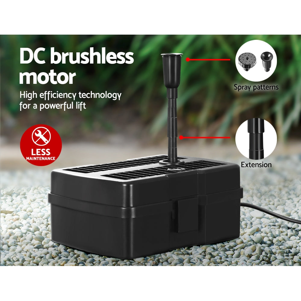 Gardeon Solar Pond Pump Water Fountain Filter Box Submersible Outdoor Pool 6.6FT - ShopFrenzy
