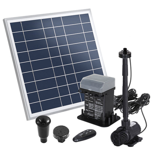 Gardeon Solar Pond Pump with Battery Kit LED Lights 9.8FT - ShopFrenzy