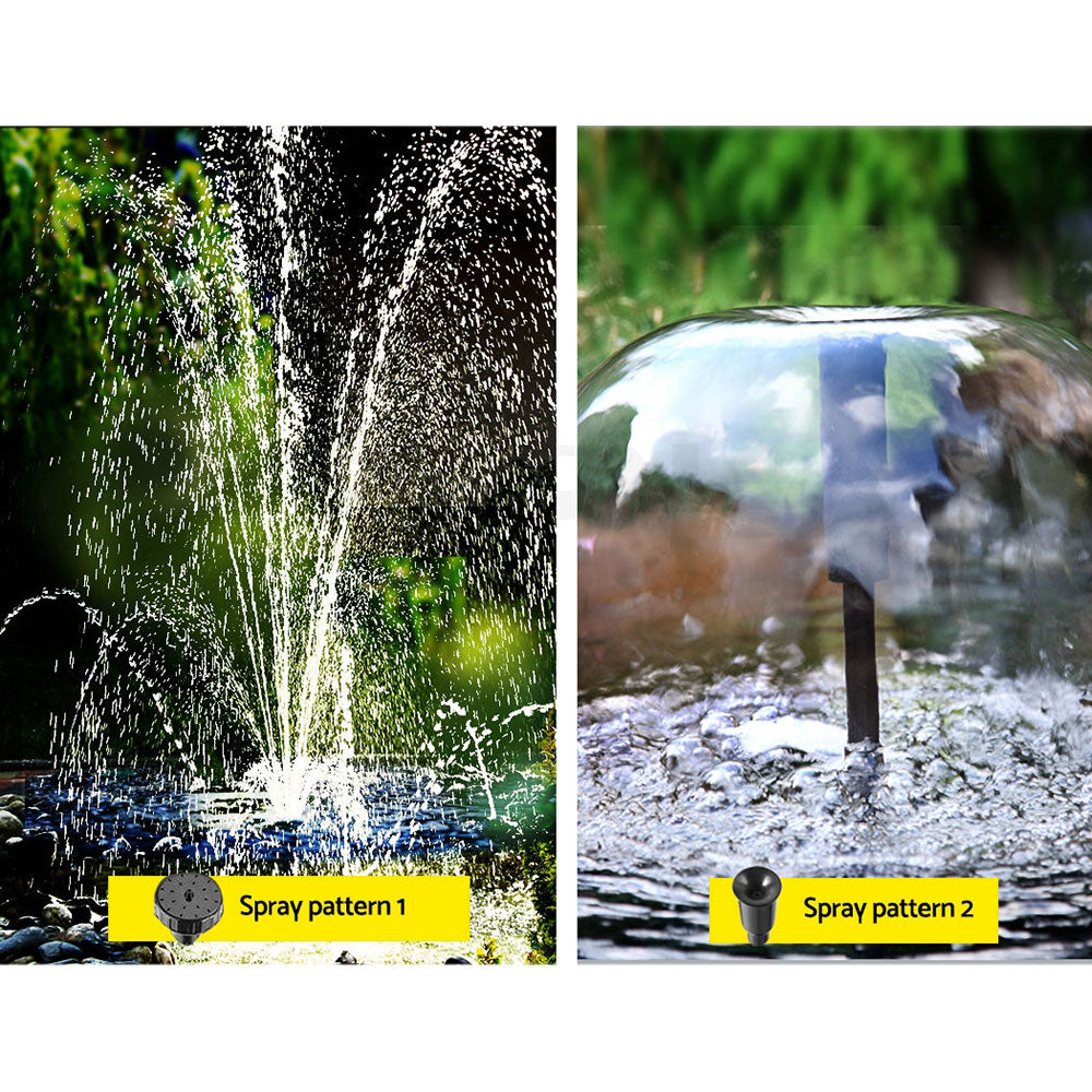 Gardeon Solar Pond Pump with Battery Kit LED Lights 9.8FT - ShopFrenzy