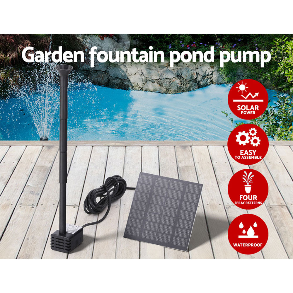 Gardeon Solar Pond Pump Submersible Water Fountain Kit 2.6FT - ShopFrenzy