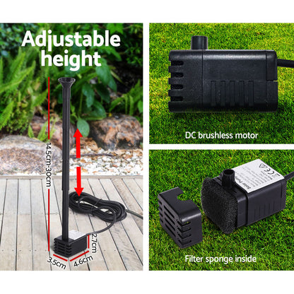 Gardeon Solar Pond Pump Submersible Water Fountain Kit 2.6FT - ShopFrenzy
