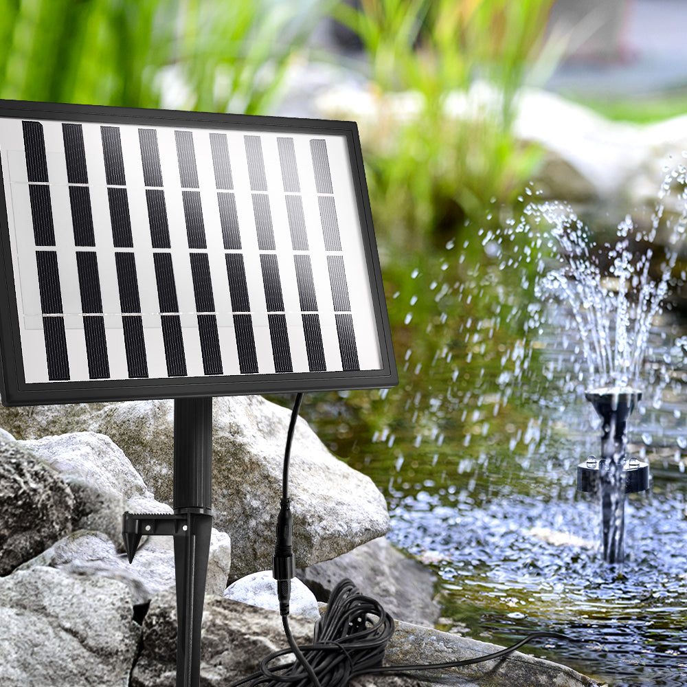Gardeon Solar Pond Pump with Battery LED Lights 4 FT - ShopFrenzy