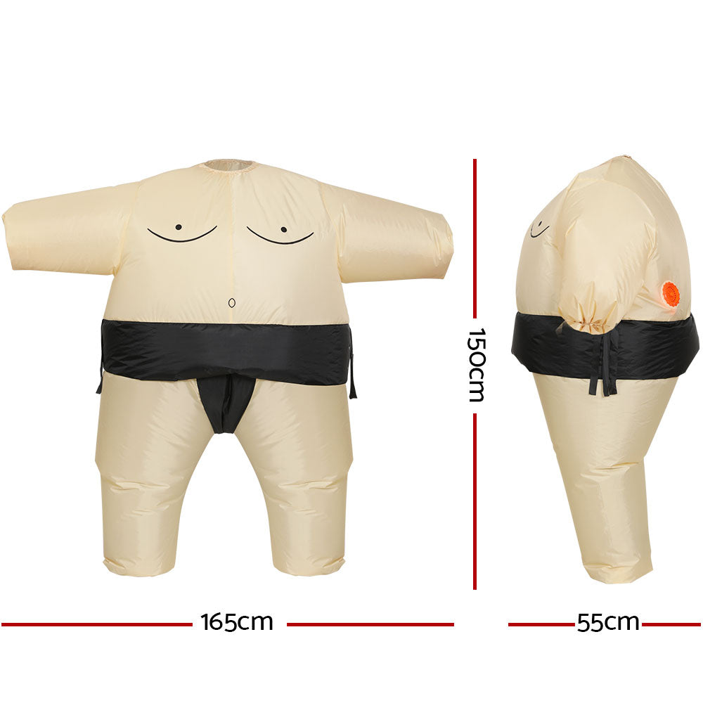Inflatable Sumo Costume Adult Suit Blow Up Party Fancy Dress Halloween Cosplay - ShopFrenzy