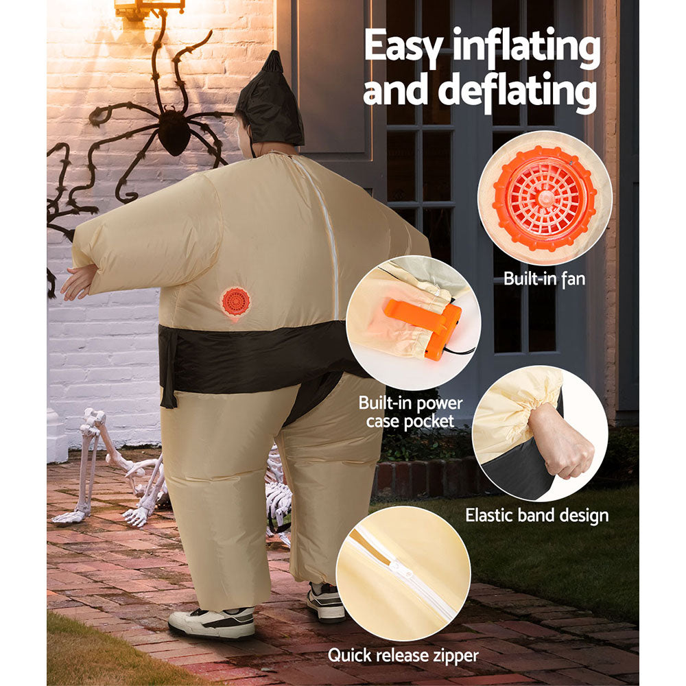 Inflatable Sumo Costume Adult Suit Blow Up Party Fancy Dress Halloween Cosplay - ShopFrenzy