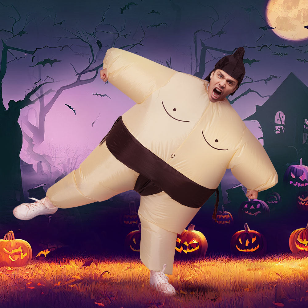 Inflatable Sumo Costume Adult Suit Blow Up Party Fancy Dress Halloween Cosplay - ShopFrenzy