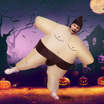 Inflatable Sumo Costume Adult Suit Blow Up Party Fancy Dress Halloween Cosplay - ShopFrenzy