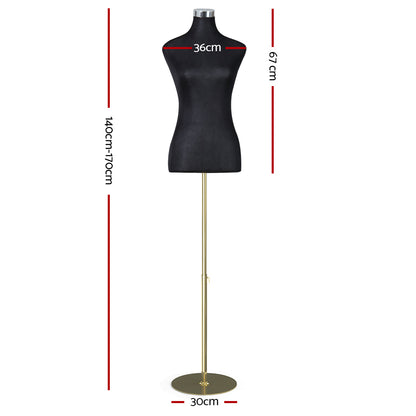 Embellir Female Mannequin Dummy Model Dressmaker Clothes Display Torso Tailor BK - ShopFrenzy